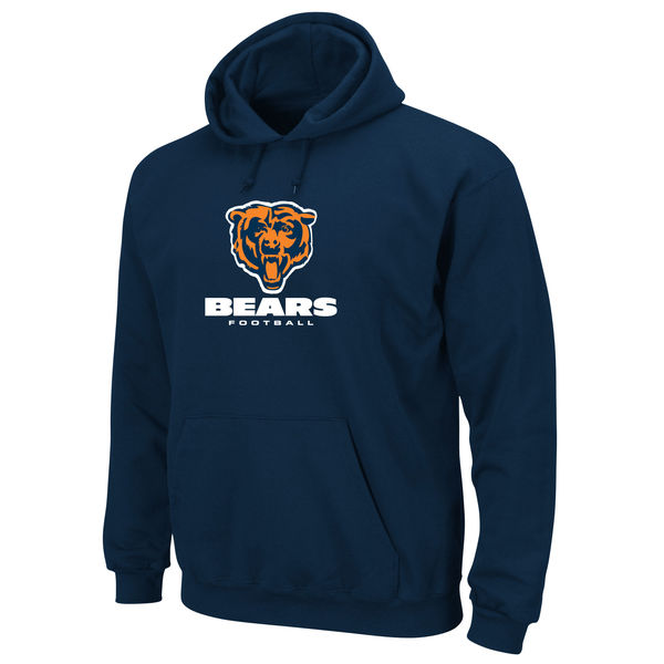Men Chicago Bears Critical Victory Pullover Hoodie Navy Blue